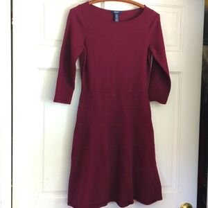 Chaps burgundy soft knit dress